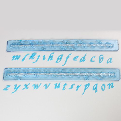 Udstikkersæt til små bogstaver, kursiv