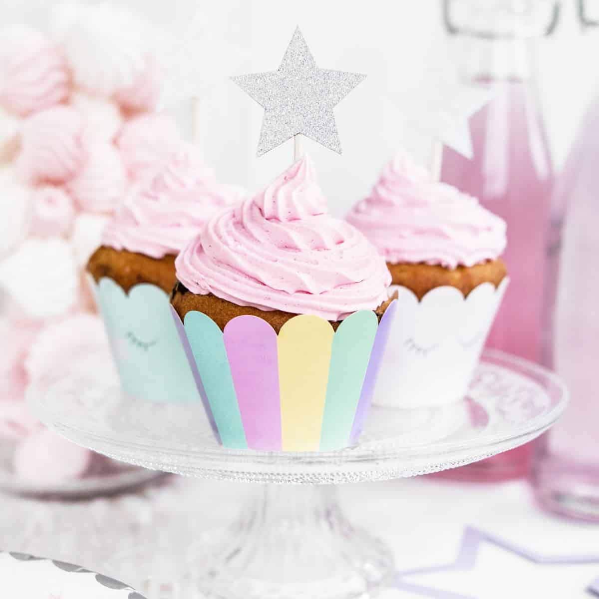 PartyDeco Cupcake Wrappers med unicorn - Billede 2