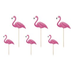 Alternative view of PartyDeco Kage toppers med flamingoer - 6 stk.
