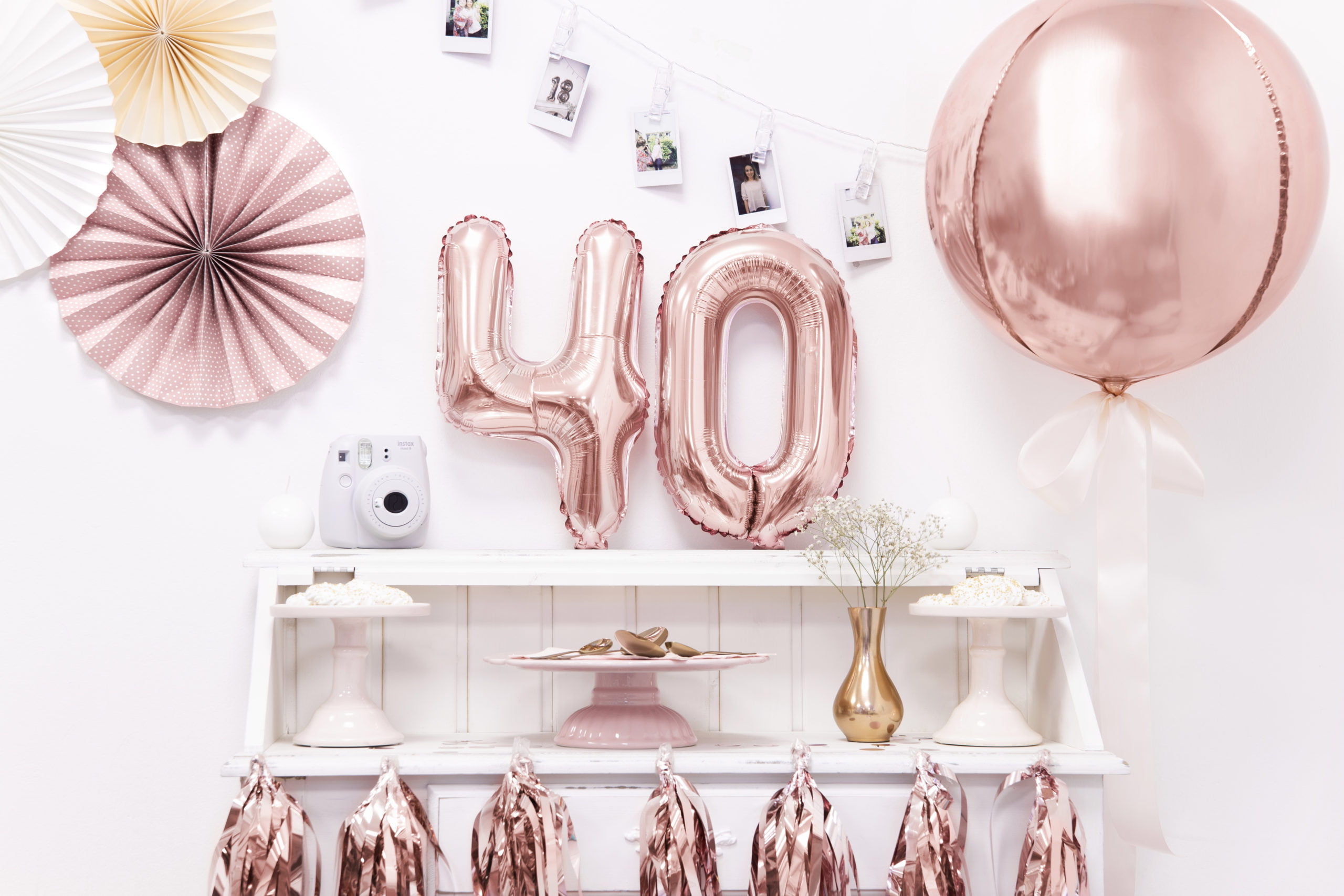 PartyDeco Folie Ballon, 40 cm, rose gold - Billede 5