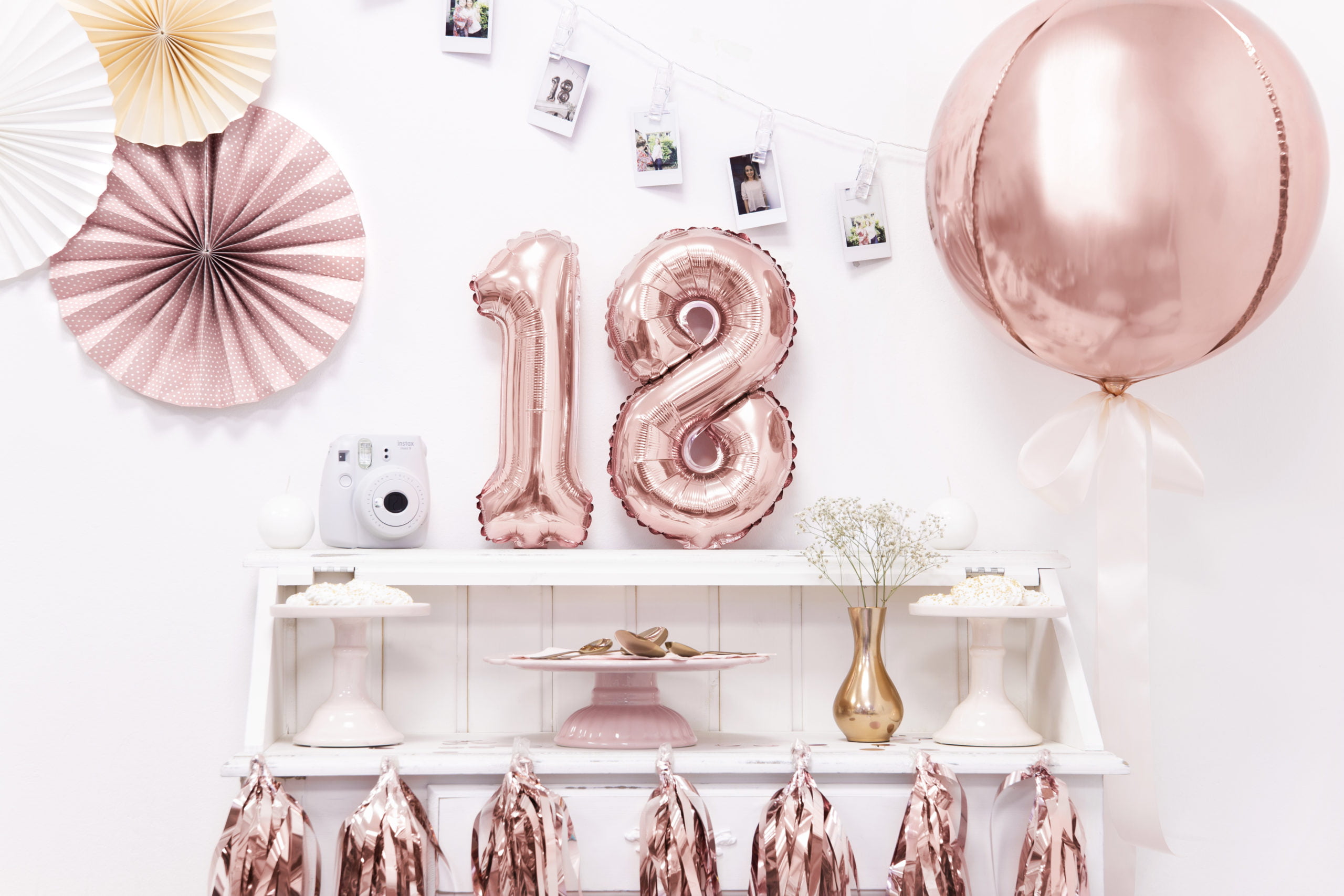 PartyDeco Folie Ballon, 40 cm, rose gold - Billede 4