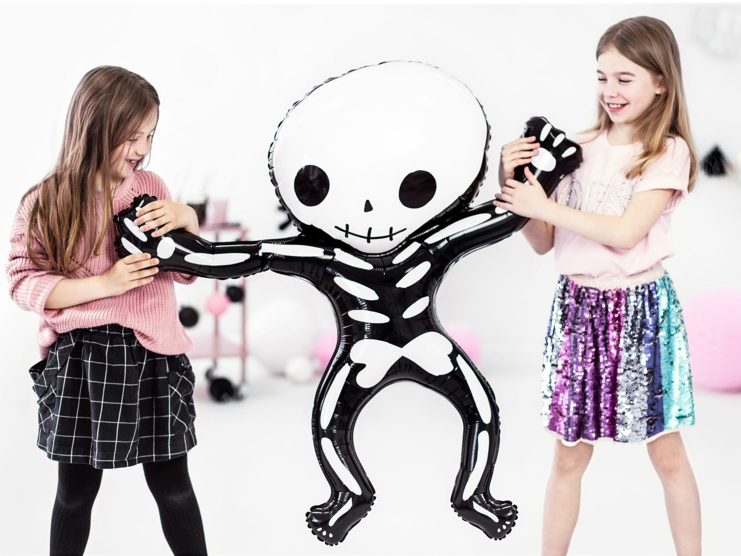 PartyDeco Folieballon Skelet, 84 x 10 cm