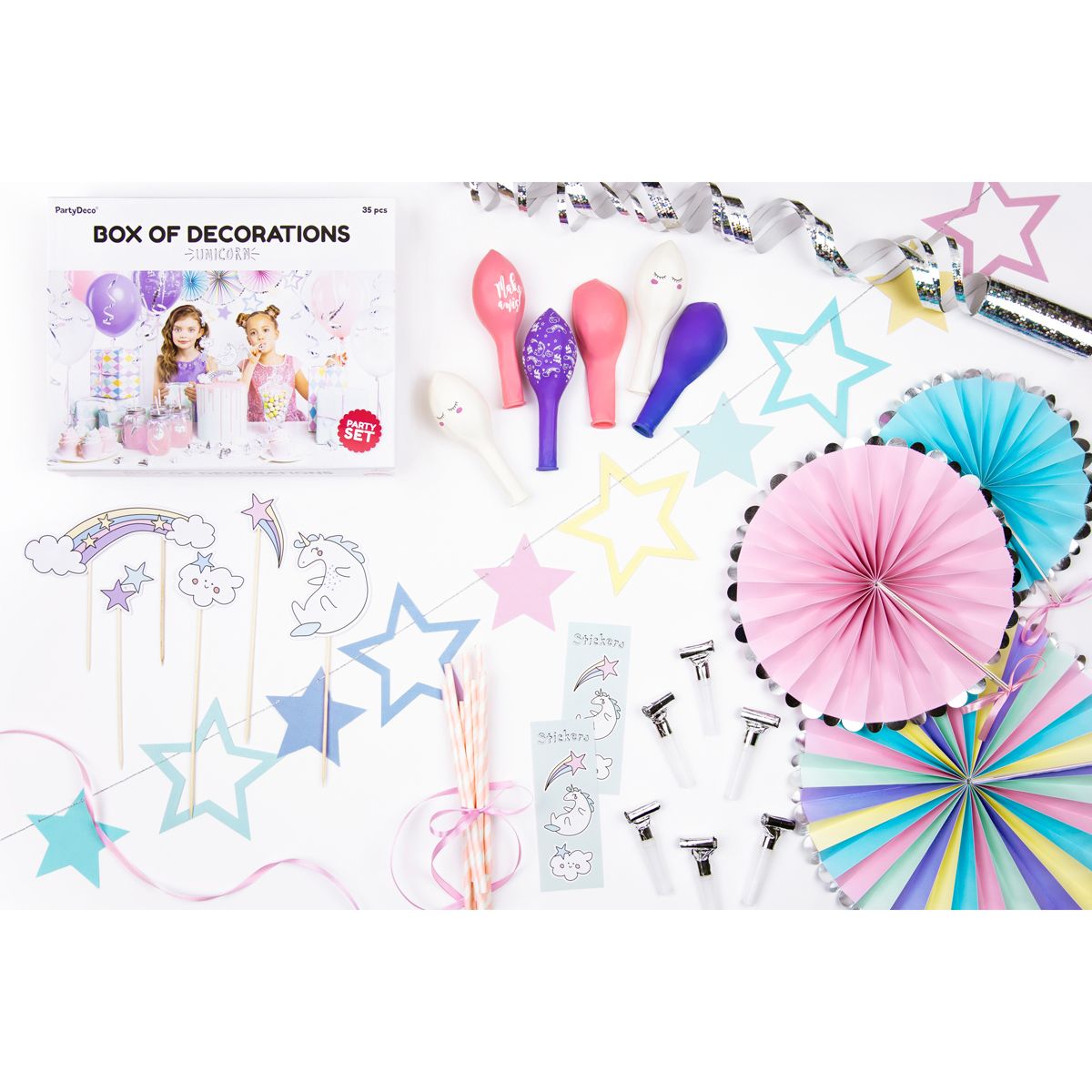 PartyDeco Partybox med Unicorn - Billede 3