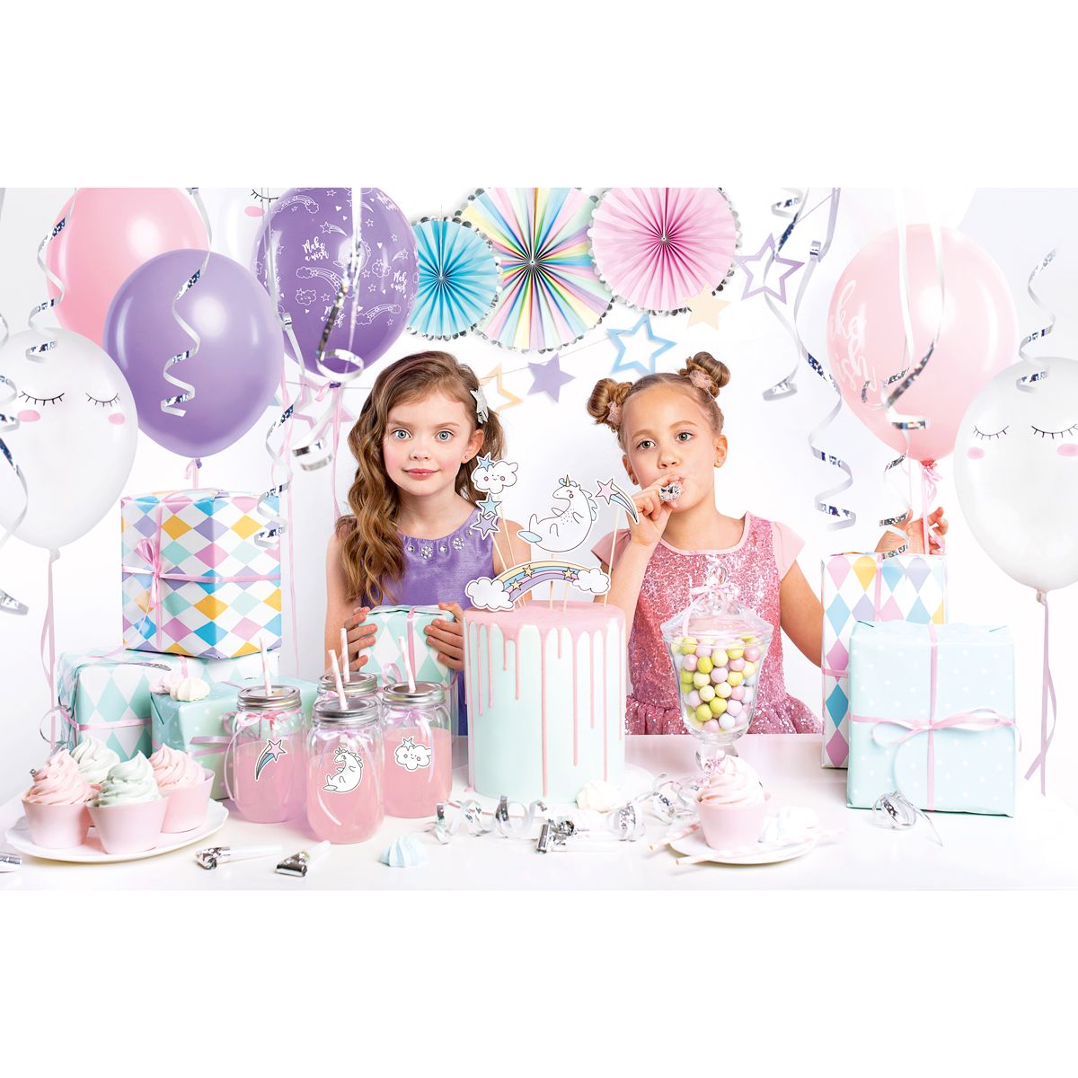 PartyDeco Partybox med Unicorn - Billede 2