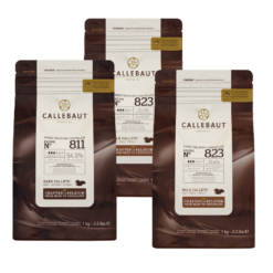 3 x Callebaut chokolade - 1 x moerk og 2 x lys