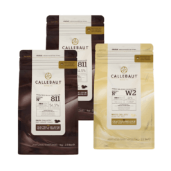 3 x Callebaut chokolade - 2 x moerk og 1 x hvid