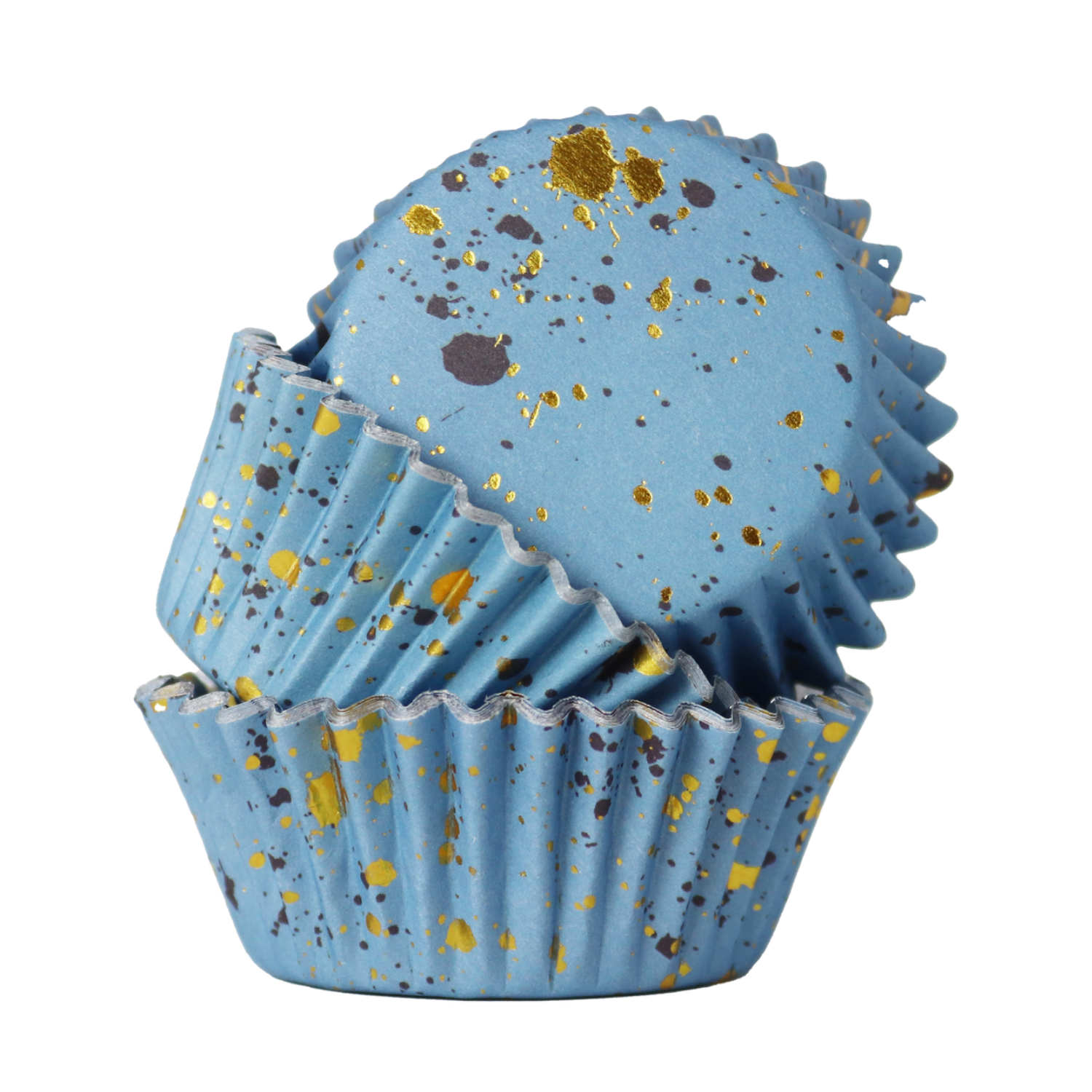 PME Muffinsforme, folie - Blaa med guld, 30 stk (2)