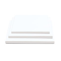 Decora Kageplade Hvid Firkantet