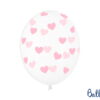 Partydeco Balloner klar med hjerter, 30 cm - 50 stk.