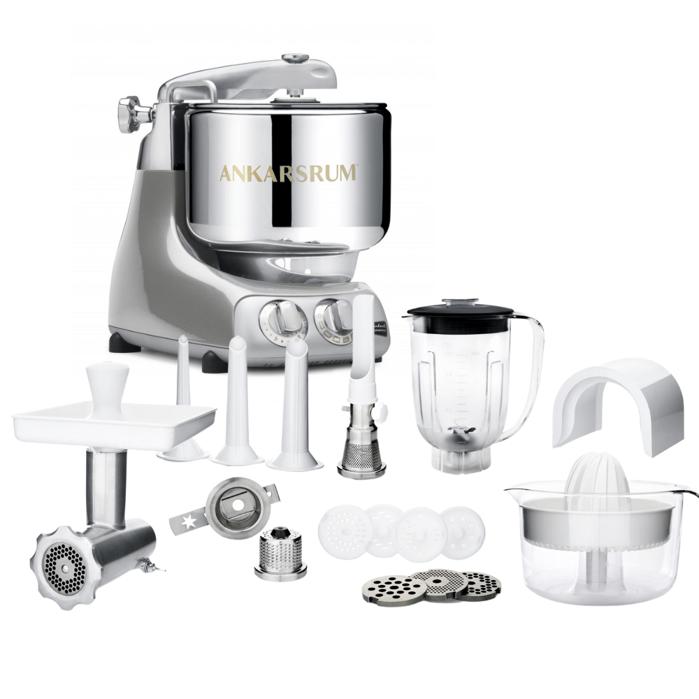 Ankarsrum Assistent Original AKM 6230 - Soelv + De Luxe Pakken