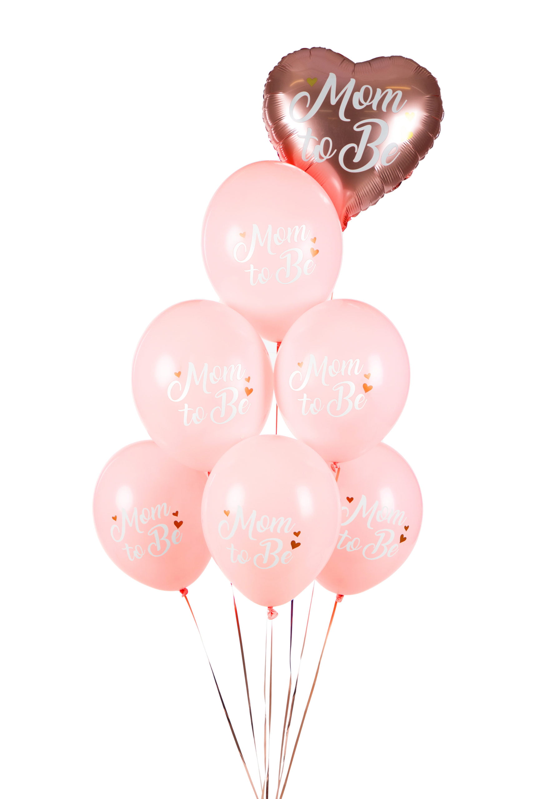 PartyDeco Balloner 30 cm, Mom to Be, Pastel Pale Pink (1 pkt / 6 stk.) (UDGÅR) - Billede 2