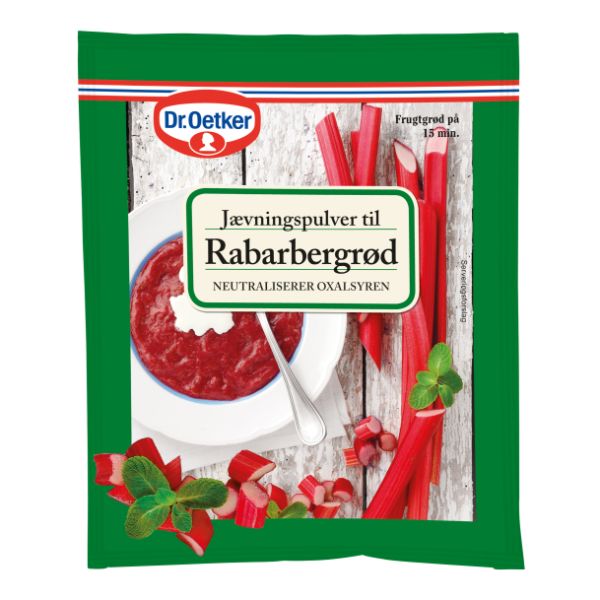 Dr. Oetker Jaevningspulver til rabarbergroed 100g