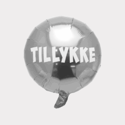 Folieballon Tillykke, soelv