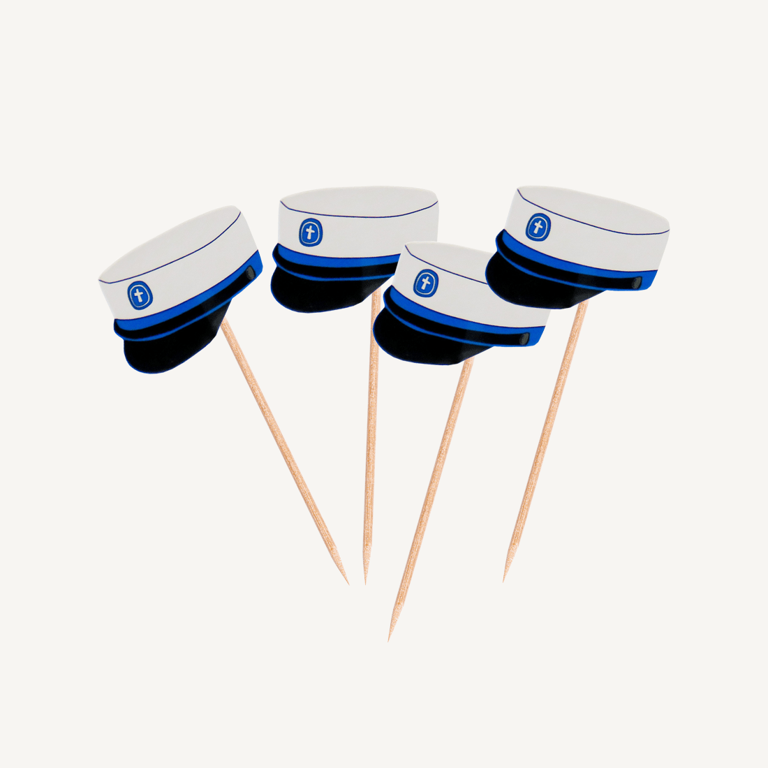 Kagetoppere - blaa student, 30 stk