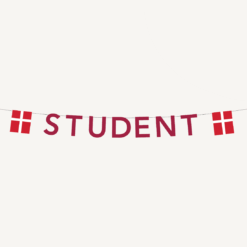 Studenterguirlande - roed student