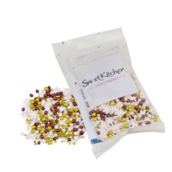 SweetKitchen Sukkerpynt Golden snowflakes 40g. 