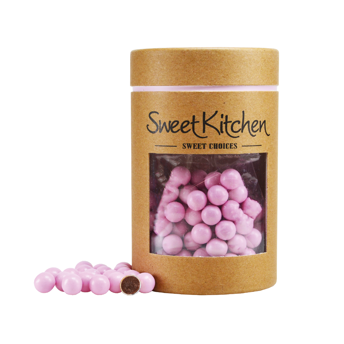 SweetKitchen Chokoladekugler Lyserød 70 g.